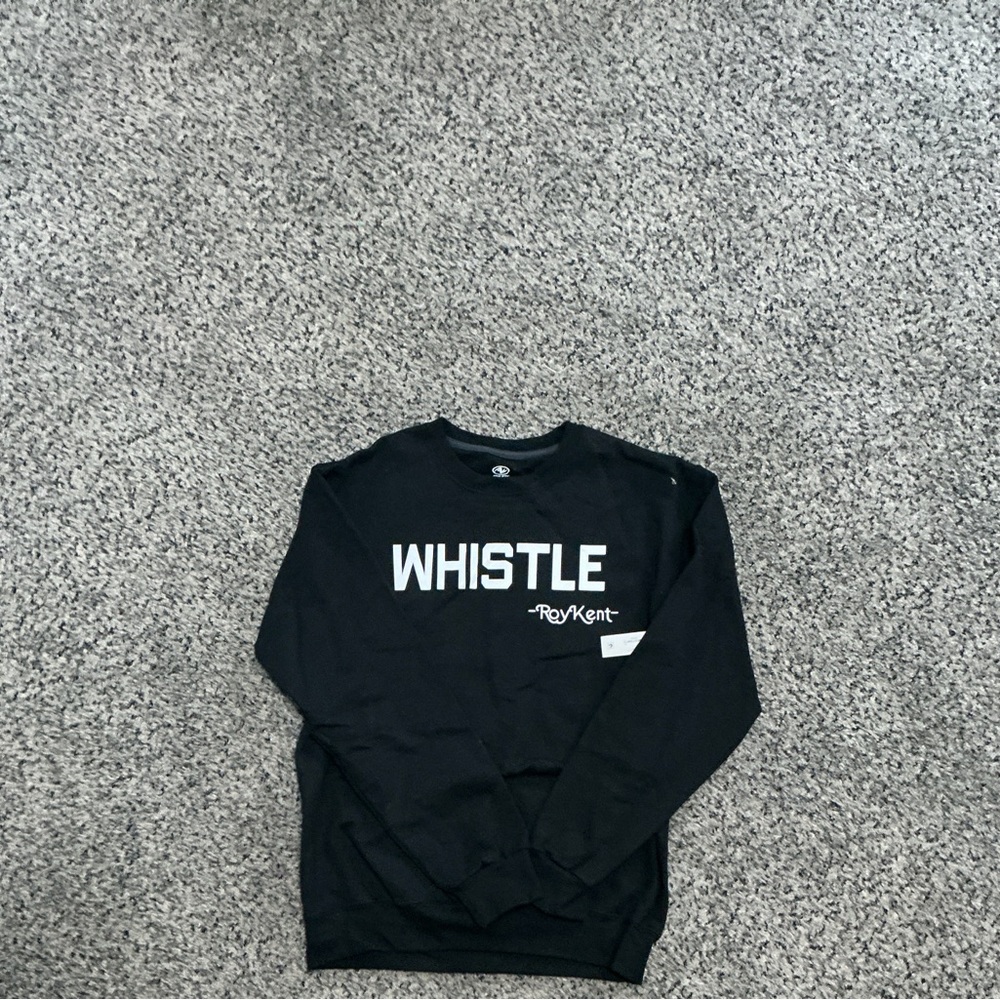 Custom Designed Whistle Black Sweatshirt- New With Tags - Picture 2 of 3